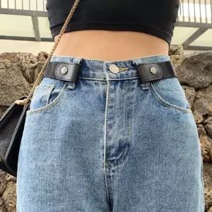 캐쥬얼 고탄력 노버클 매직 프리벨트 길이조절 허리띠 uiv9+8ybm