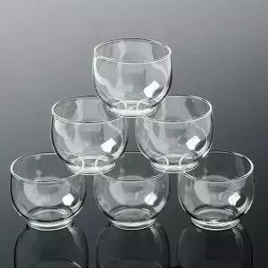 내열유리 찻잔 6p세트 100ml 선물 심플 티웨어 홈까페 (WFHEXWF)