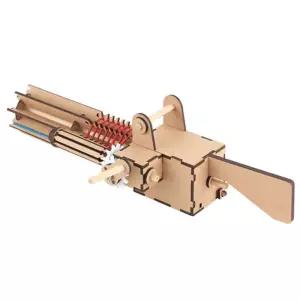 고무줄총 개틀링 (총 56연발) (CM885) 나무고무줄총 만들기 장난감권총