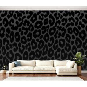 벽 벽화 필 앤 스틱 미니멀리스트 블랙 레오파드 심리스 동물 프린트 디자인 벽지 셀프 접착식 탈착식 대형 벽 스티커 거실 침실용 홈 데코 100