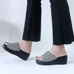 체크 여성 이중창 국산 상굽 슬리퍼 통굽슬리퍼 사무 여자슬리퍼 통굽슬리퍼