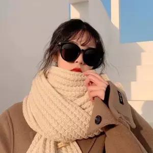 겨울 남녀공용 롱 니트 컬러 무지 울 머플러 목도리 니트목도리 여성머플러 여성목도리