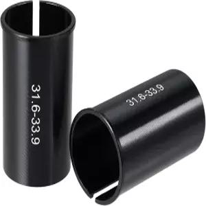 X AutoHOX 2개 자전거 시트 포스트 튜브 어댑터 리듀싱 슬리브 알루미늄 합금 블랙