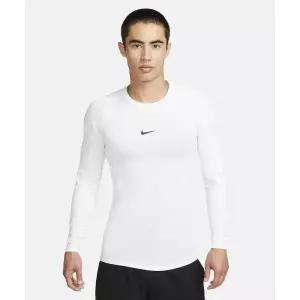 매장정품 NIKE 나이키 프로 드라이 핏 타이트 긴소매 피트니스 탑 M - 화이트:블랙 FB7920-100 1351955