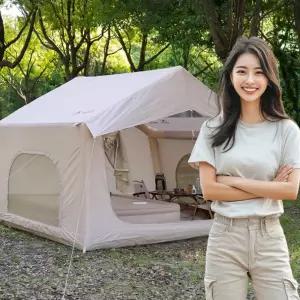 에어텐트 초경량 거실형 캠핑 4인용 방수 야외 원터치 백패킹 텐트