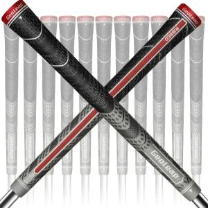 Geoleap 골프 그립 세트 13-백 리브 개선 제어 멀티 컴파운드 고무 및 코드 하이브리드 클럽