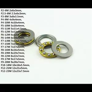 1PC F2-6M F3-8M F5-10M F6-12M F8-16M F10-18M F12-21M 미니 3-in-1 베어링 축 볼 베어링 스러스트 롤러