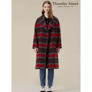 써스데이아일랜드Thursday Island 칼라 포인트 체크 코트T238MCT256W2383877