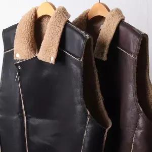 [하프클럽/시드마켓]무스탕 지퍼 베스트 112F815S 빅사이즈 여성의류