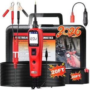 Autel PowerScan PS100 전원 회로 프로브 키트 - 12V 24V 자동차 시스템 진단 도구 20피트 연장 케이블이 있는 테스터 읽기 쉬운 AC/DC 전류 저항