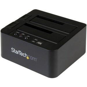 StarTech.com 독립형 하드 드라이브 복제기 외장 듀얼 베이 HDD/SSD 클론어/복사기 USB-SATA III 도킹 스테이션