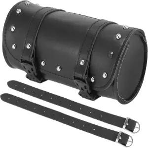 모토포르티 모터사이클 포크 핸들바 공구 가방 사이클링 보관 파우치 방수 인조 가죽 블랙