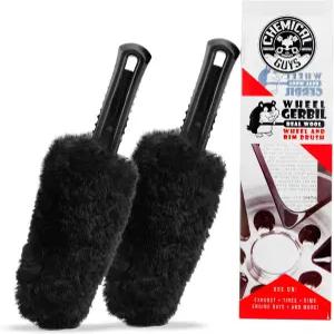 케미컬 가이즈 저빌 휠 및 림 브러시 배기 타이어 엔진 베이 등에 안전 2팩