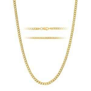 남녀용 KISPER 골드 체인 - 18K 골드 도금 925 스털링 실버 이탈리아 피가로 마리너 커브 체인 목걸이 - 이탈리아산