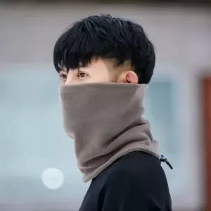 겨울 방한용품 3in1폴라폴리스 비니 겸용 이중 넥워머 미니에코백 일러스트에코백