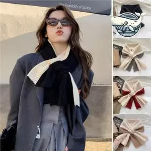 스타일리시 크로스 니트 머플러 따뜻한 겨울 니트목도리 여자니트목도리 여성니트목도리