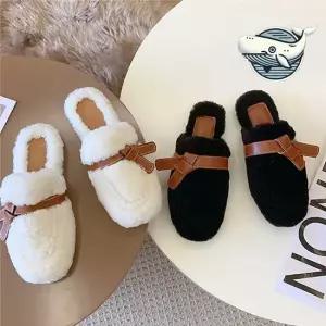 소프트 퍼 실내 슬리퍼 따뜻한 겨울 홈웨어 털슬리퍼 퍼슬리퍼 여성털슬리퍼