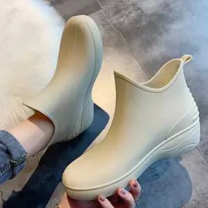 여자 숏 발목 눈 비 올때 심플 디자인 레인 부츠 장화 여자장화 여성패션장화
