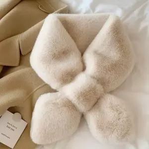 여성 캐주얼 방한 쁘띠 머플러 겨울 패션 털목도리 퍼목도리 겨울목도리 쁘띠머플러