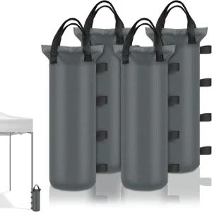 무게용 모래주머니 4개 캐노피 다리용 헤비 듀티 초대형 팝업 텐트 가제보용 무게주머니 야외 일광 보호소