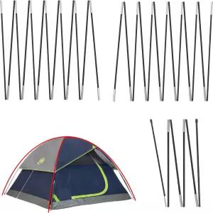 콜먼 4인용 선돔 캠핑 텐트를 위한 벡클릿 3PCS 폴 교체 액세서리 사전 조립된