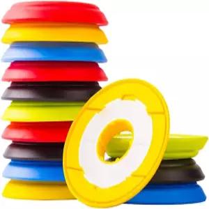 ccHuDE 10개 60mm 실리콘 낚싯줄 보관함 낚시줄 스풀 와인딩 보드 라인 키퍼 장비 정리함