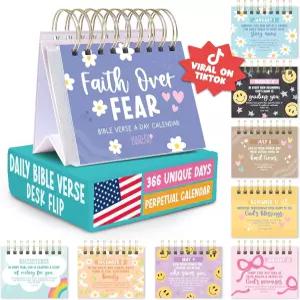 일일 구절 책상 뒤집기 달력 2026 영감 기독교 영구 대한 동기 부여 인용문 부활절 선물