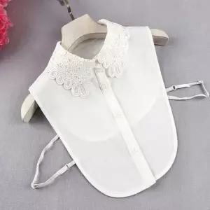 넥케이프 카라 이너셔츠 플라워 레이어드 페이크 자수 넥케이프 이너카라 레이어드카라