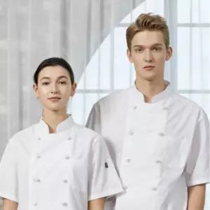 화이트 XL 반팔조리복 조리사복 셰프웨어 조리복 제과 zMw6+4qzU