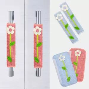 냉장고 손잡이커버 2p 플라워 자동차 벨트 커버 덮개 TVn9+6aZa
