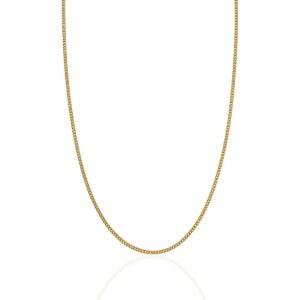 크래프트 - 골드 커브 링크 체인 - 내구성이 뛰어난 18K 골드 316L 스테인리스 스틸 - 방수 열 땀 방지 - 남성용 선물 - 남성용 주얼리