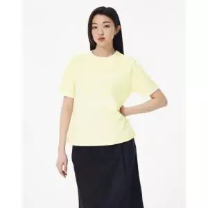 GCUT 레터링 프린트 배색 티셔츠_옐로우 7255240107 2501663030 901357