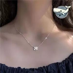 우아한 큐빅 네잎클로버 목걸이 빛나는 팬던트 네잎클로버목걸이 네잎클로버펜던트