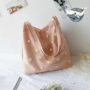 꽃무늬 데일리 숄더백 핑크 에코 스타일 쇼퍼백 여자숄더백 20대가방 여대생쇼퍼백