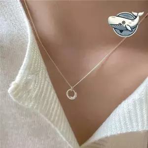 심플한 원형 실버 펜던트 목걸이 세련된 데일리 링목걸이 링펜던트 데일리목걸이