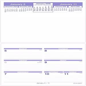 ATAGLANCE 2026 탁상용 캘린더 리필 6인치 x 7인치 플립AWeek (SW705X5026)