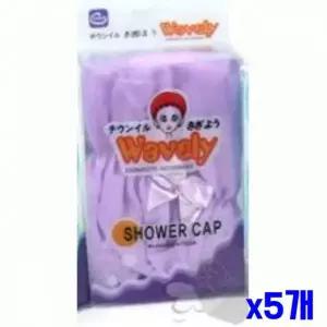 WL 착용감 좋은 샤워캡 x5개 헤어비닐 세안캡 미용캡