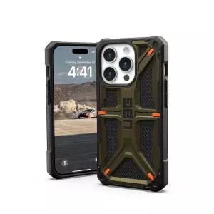 URBAN ARMOR GEAR UAG 아이폰 15 프로 호환 케이스 15.5cm(6.1인치) 모나크 케블라 엘리먼트 그린 견고한