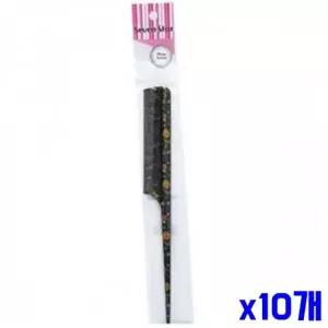 WL 플라워 꼬리빗 소 화이트 블랙 x10개 머리빗 헤어빗