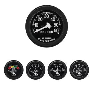 모터 미터 레이싱 험비 HMMWV 5 게이지 세트 블랙 군사 장비 교체 M998 M1045 M1123 트럭 MMMHMWVB5GMSSET