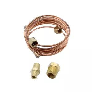 SHLPDFM 기계식 오일 압력 게이지 72인치 6피트 길이 AG96 82553-F 구리선 튜브 설치 키트 1세트 피팅 포함