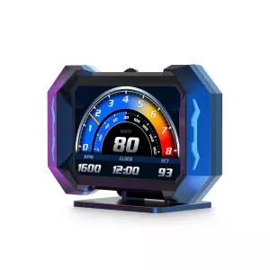 OBD2 게이지 자동차 HUD 헤드업 디스플레이 다기능 디지털 속도계 타코미터 수온계 오일 온도 볼트 경사계