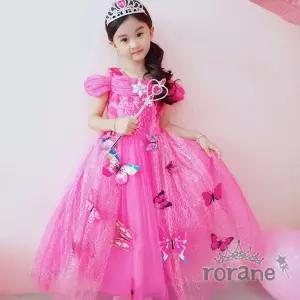 할로윈 핑크 코스프레옷 여아 아동 반팔 나비 공주드레스  [mW8536A4]