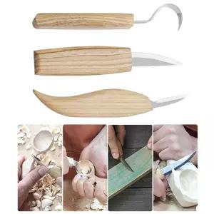 칼 취미 조각 우드카빙키트 목공예 만들기 나무 DIY 3종세트  [mW9664EE]