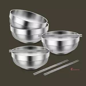 국수그릇 국그릇 키친아트면기 8P세트 대접 이중진공 짬뽕 라면 냉면기 젓가락 우동 냉면그릇 비빔밥 탕기b