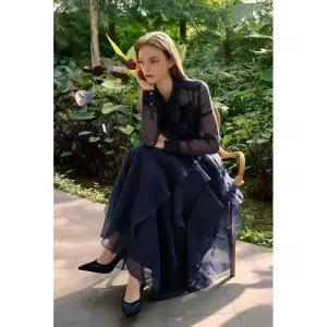 매장정품 JIGOTT 지고트 *데님 시이 리본 타이 블라우스JS4A0BL211 1488363