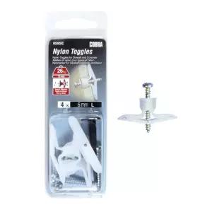 포유박스 코브라 나일론 토글 석고앙카 059SE 대 4개입 석고앙카천장용 석고앙카벽면용 석고보드앙카 석고