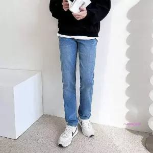 여자 여성 블루 스판 와이드 남성 남자 빅사이즈 일자 치마 청바지통 라이트 슬림 플레어 통바지zab095