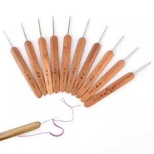 뜨개질바늘 10P 원목 뜨개질 코바늘 세트 원목뜨개바늘