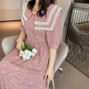 플로렌스 플라워 카라 원피스 여성 여름 빅카라 빅사이즈의류 [mFGO77S]